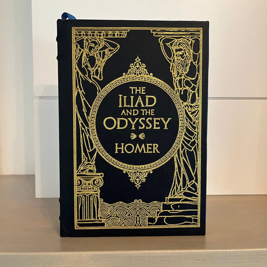 The ILIAD & The Odyssey - by Homer - Handmade Leatherbound - Premium Leather Bound Book