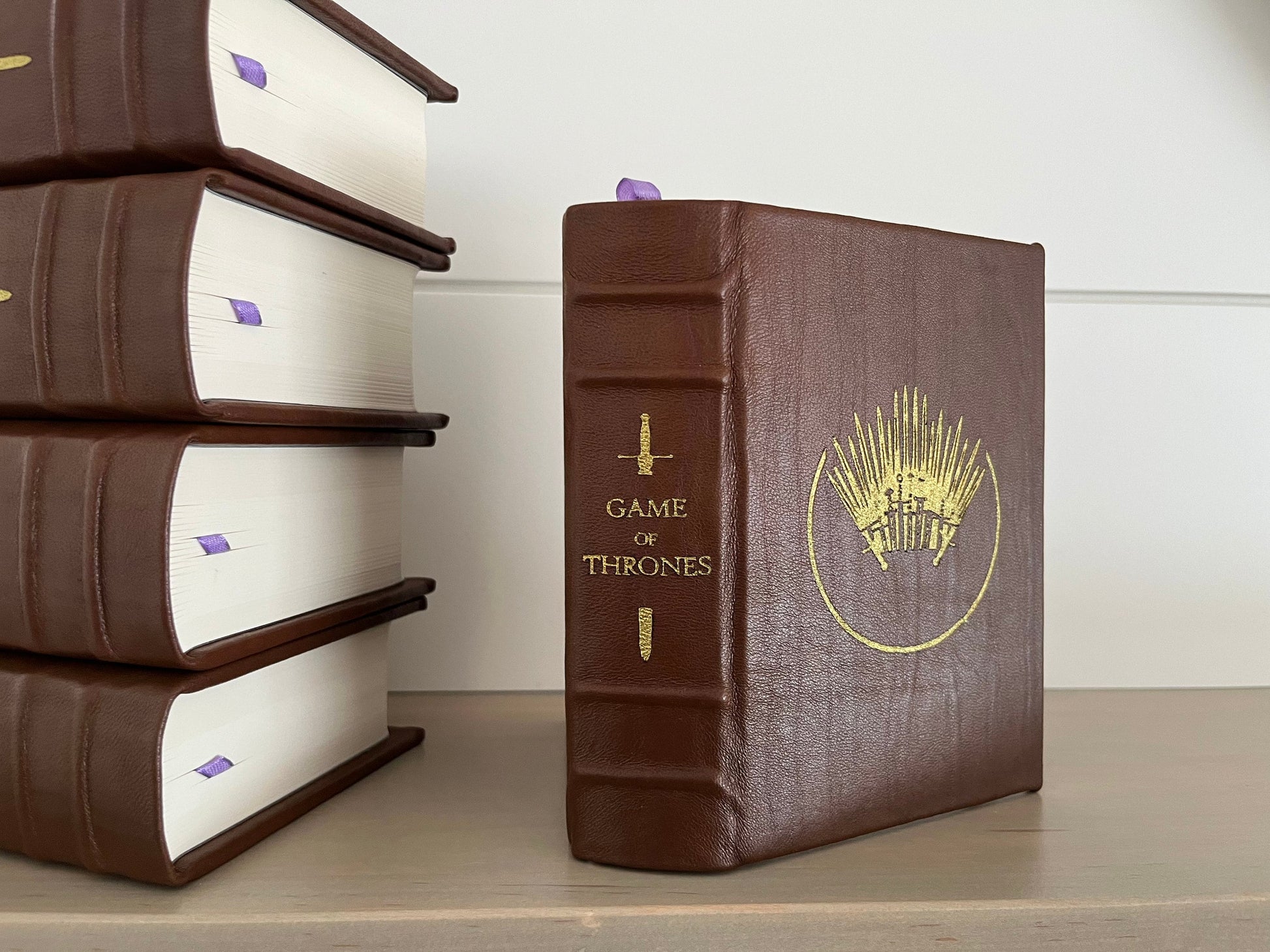 A Song of Ice and Fire (Game of Thrones) - 5 Volume Set - Premium Leather Bound Book