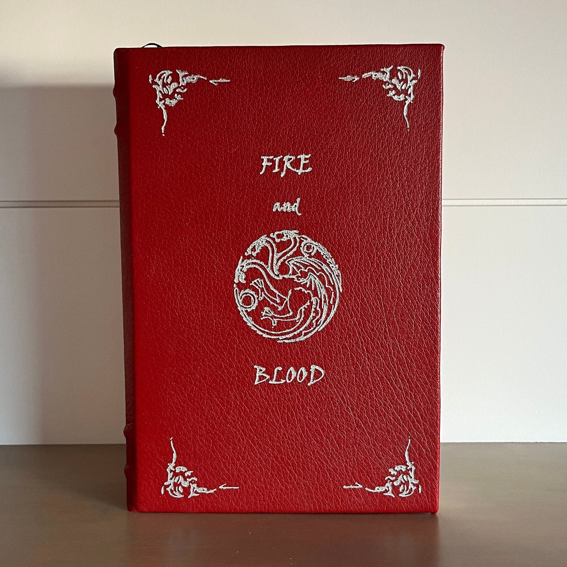 FIRE and BLOOD - by George R.R. Martin - Handmade Leatherbound - Premium Leather Bound Book