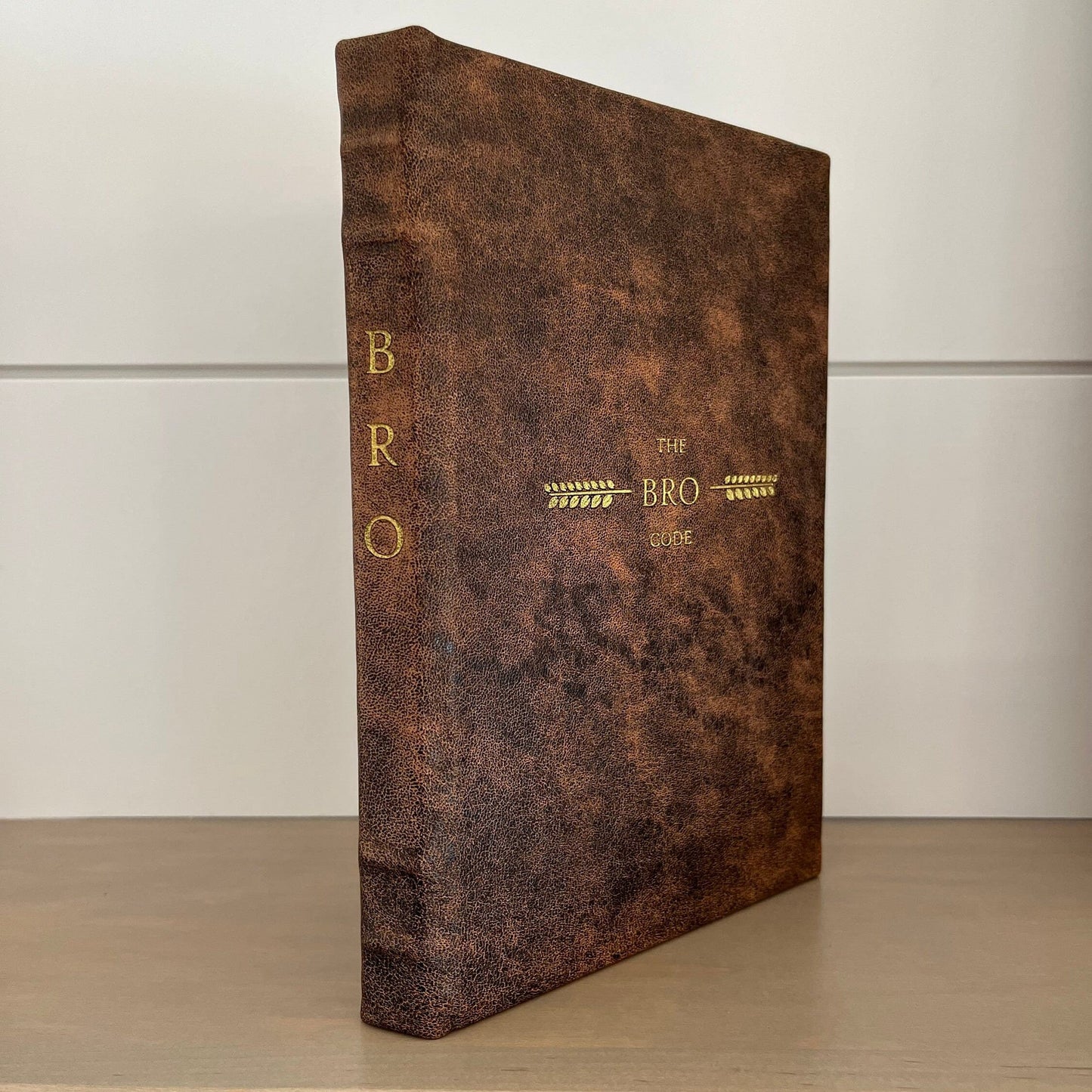 The BRO Code - by &quot;Barney Stinson&quot; - Handmade Leatherbound - Premium Leather Bound Book