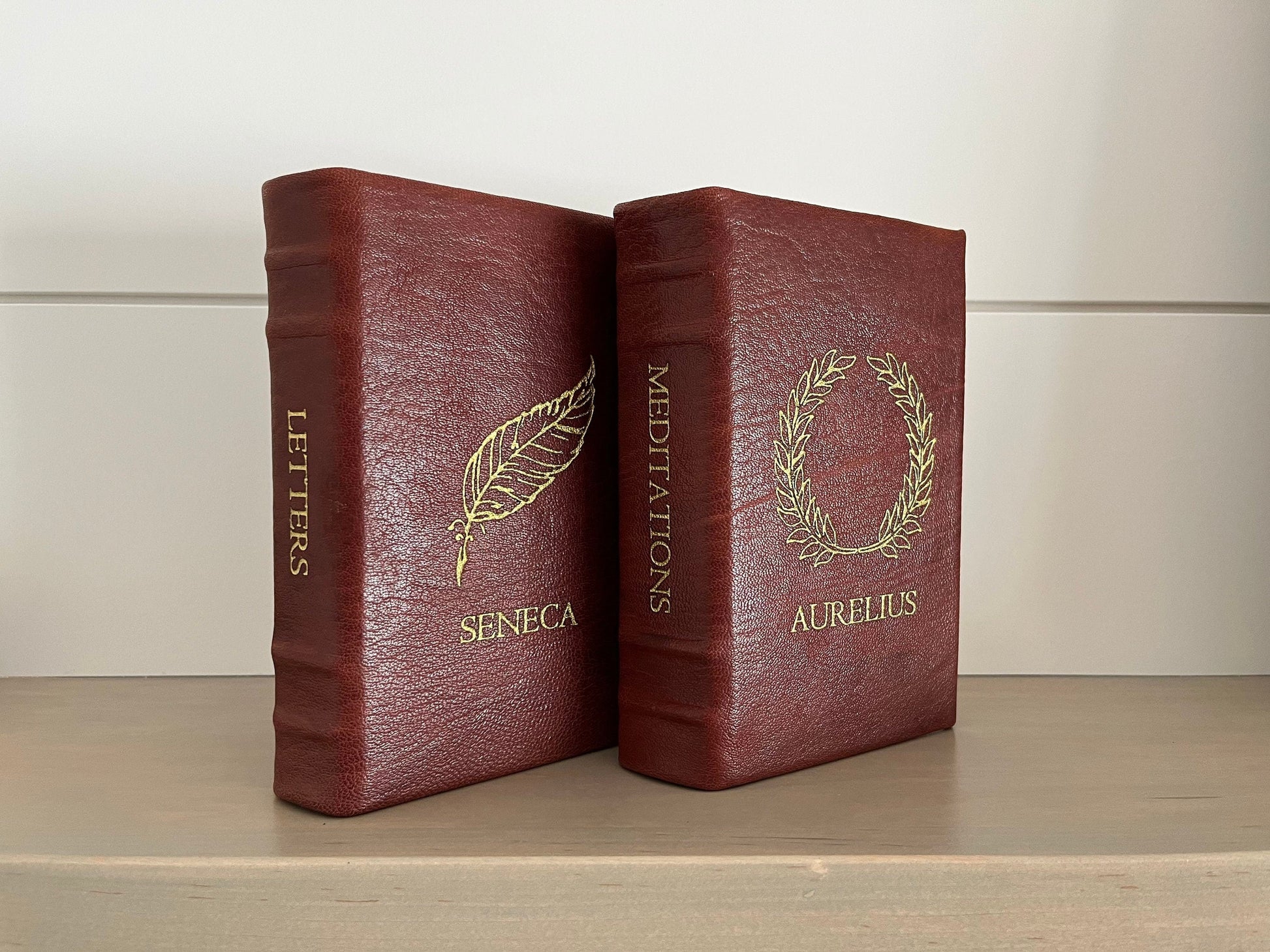 PHILOSOPHY SET - Meditations & Letters from a Stoic - Premium Leather Bound Book