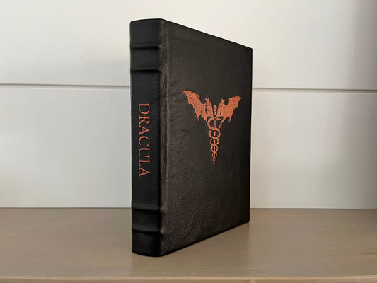 Dracula - by Bram Stoker - Handmade Leatherbound - Premium Leather Bound Book