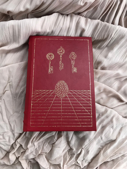 READY PLAYER ONE - by Ernest Cline - Handmade Leatherbound - Premium Leather Bound Book