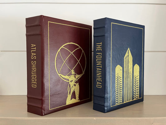 Atlas Shrugged & Fountainhead Set - by Ayn Rand - Handmade Leatherbound Bound Book