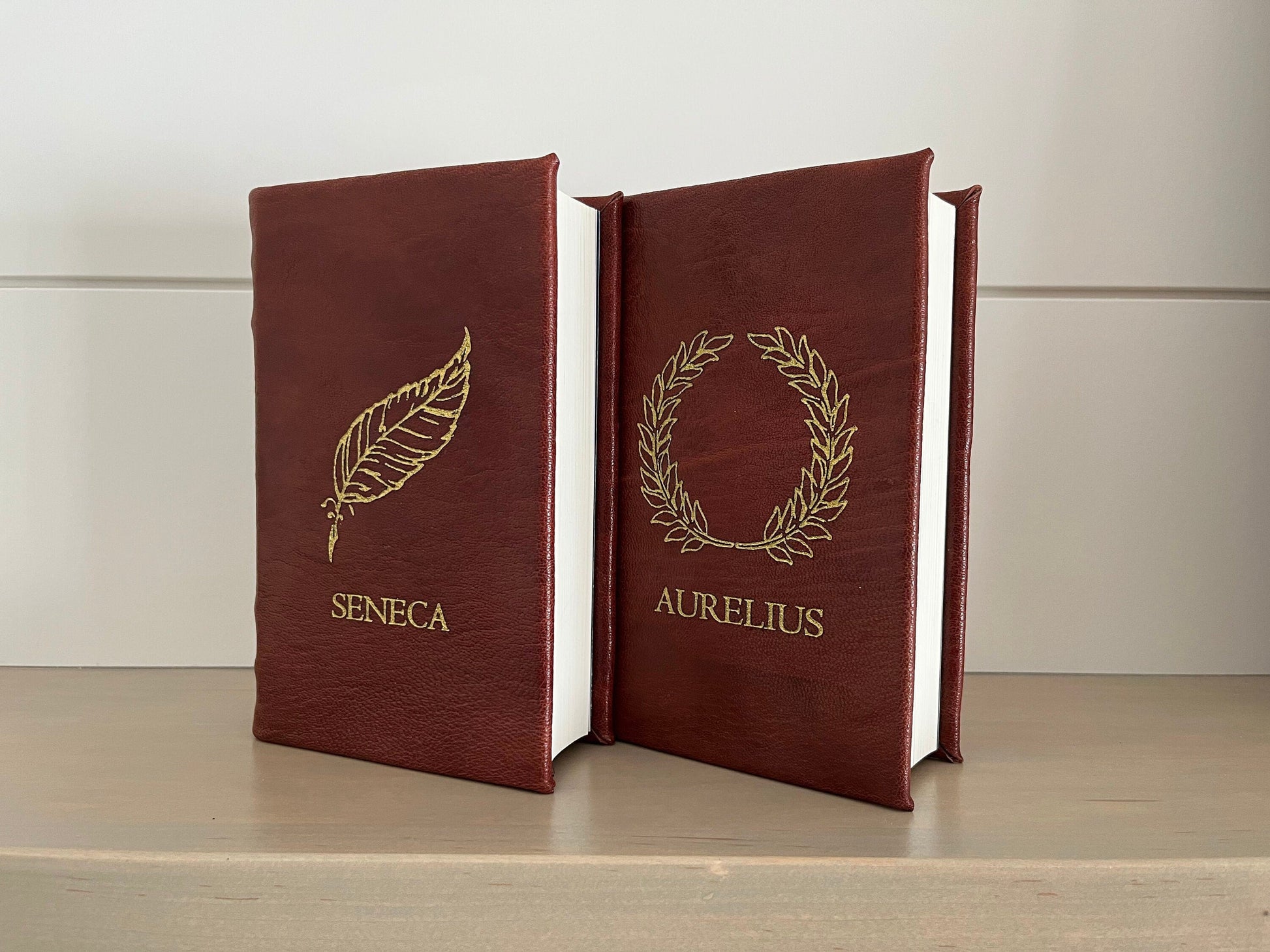 PHILOSOPHY SET - Meditations & Letters from a Stoic - Premium Leather Bound Book