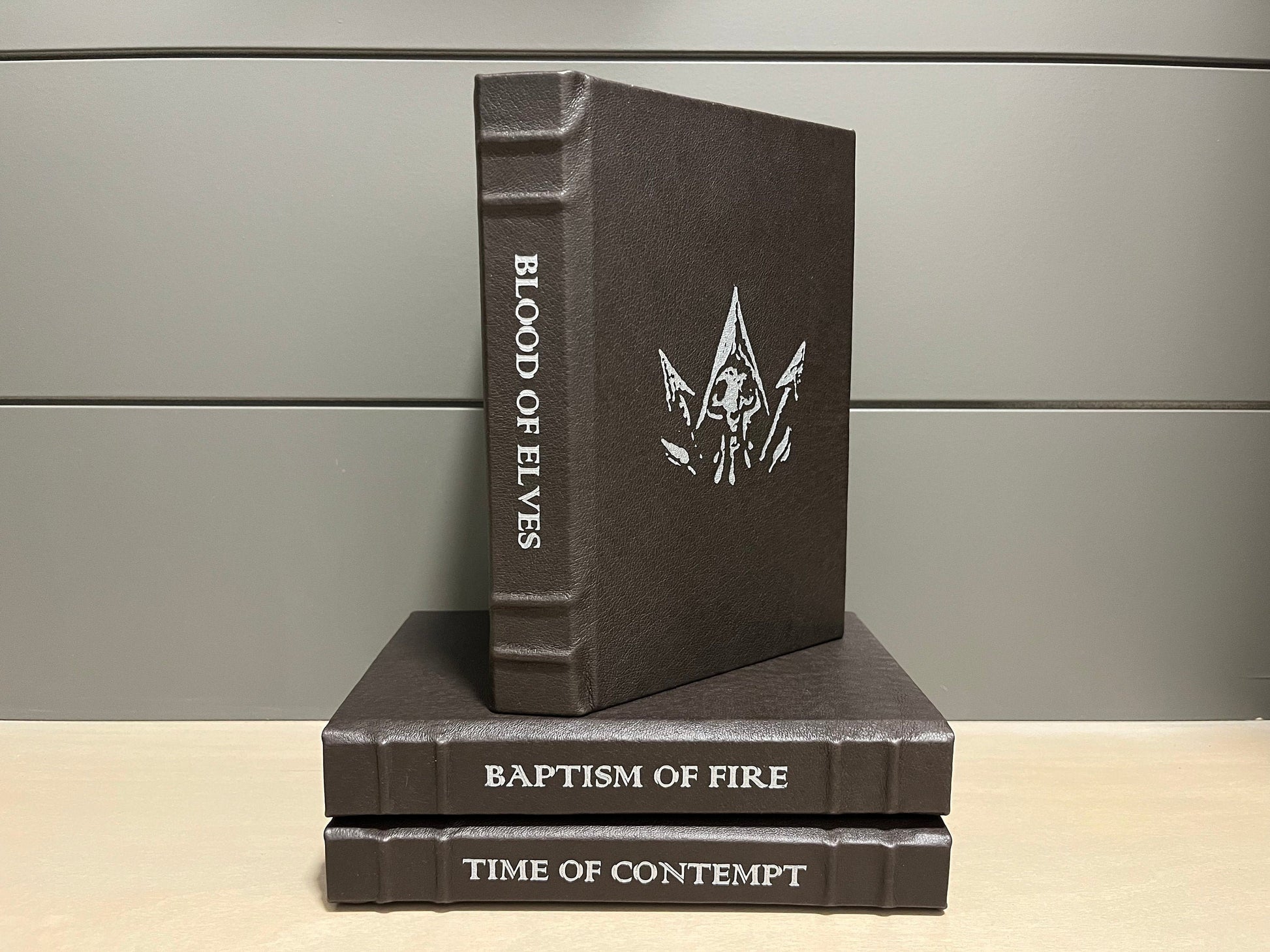 The WITCHER, 3 Book Set - by Andrzej Sapkowski - Premium Leather Bound Book